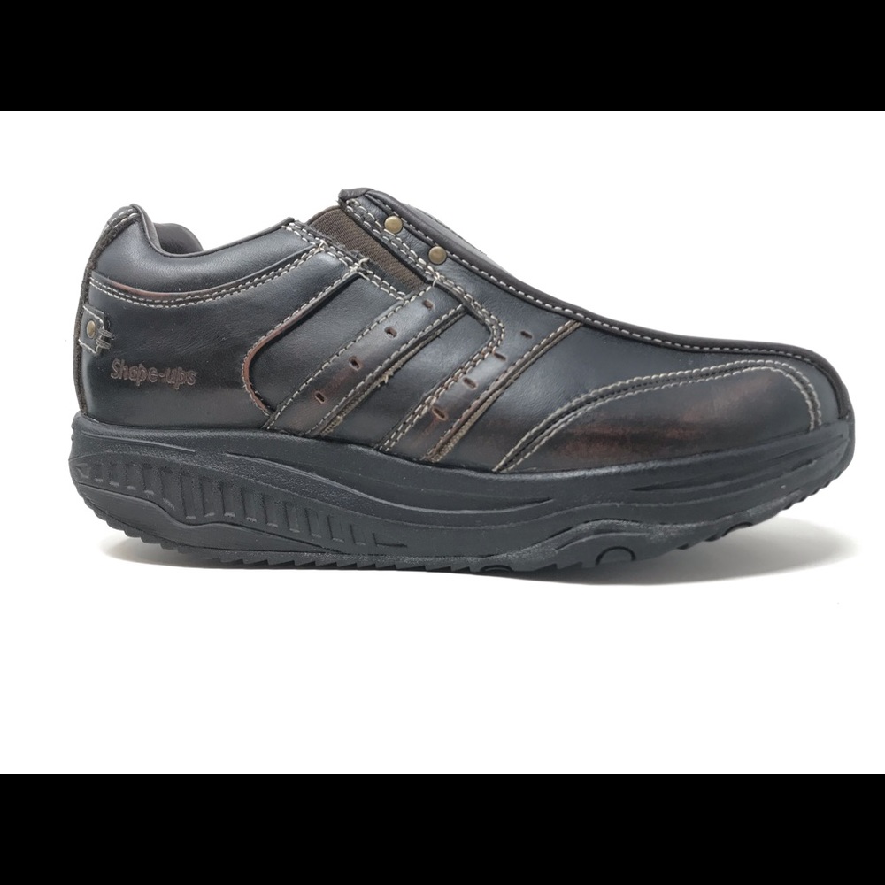 Sketchers Shape Ups brown leather loafers size 8.5